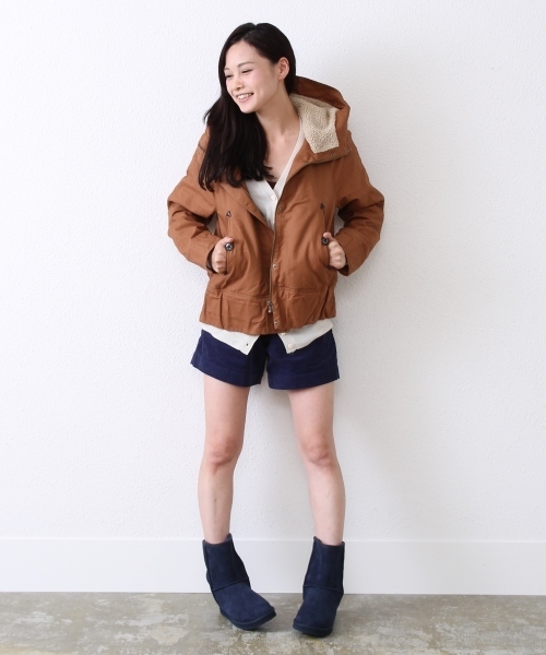 coen（コーエン）の「ショートモッズコート§（モッズコート・レディース・モカ/オリーブ/ロイヤルブルー・MEDIUM/LARGE）」の9枚目の写真