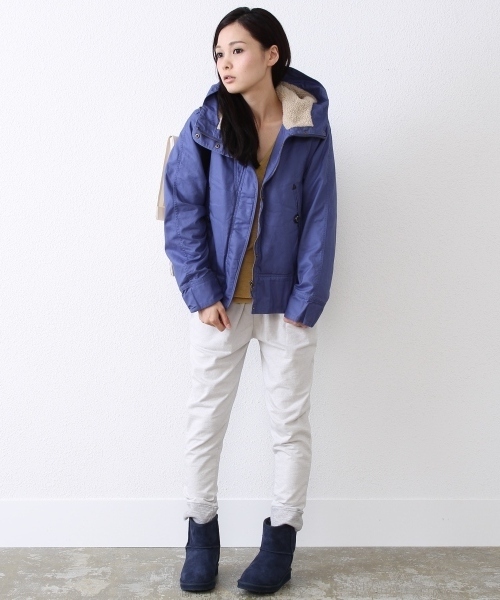 coen（コーエン）の「ショートモッズコート§（モッズコート・レディース・モカ/オリーブ/ロイヤルブルー・MEDIUM/LARGE）」の10枚目の写真