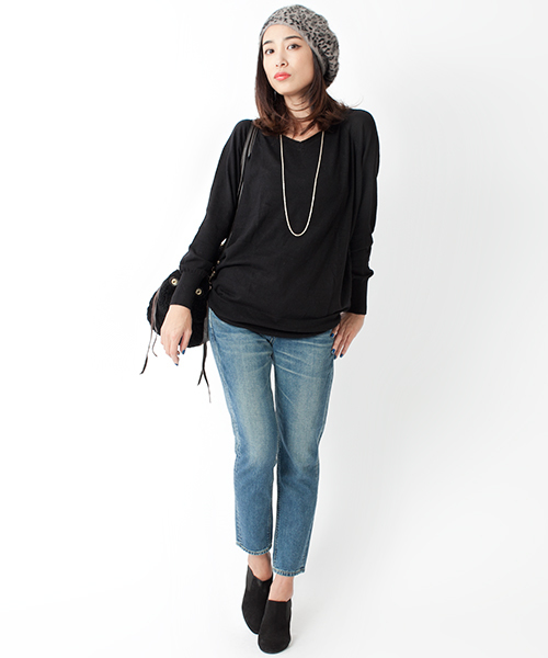 NANO universe（ナノユニバース）の「Lee/NU別注 テーパードスリム   デニムパンツ（デニムパンツ・レディース・インディゴブルー/ホワイト/ブラック・X-SMALL/SMALL/MEDIUM）」の3枚目の写真