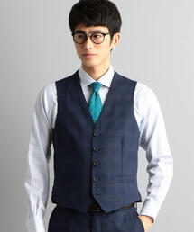 【MOON生地】グリーンレーベルリラクシング ツイード ベスト チェック XL MOON生地】グリーンレーベルリラクシング ツイード ベスト チェック XL