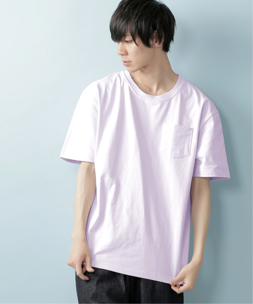 MONO-MART（モノマート）の「ヘビーウェイト ビッグシルエット USAコットン プルオーバー 無地T トップス Tシャツ (1/2 sleeve)（Tシャツ/カットソー・メンズ・ブラック/オリーブ/グレー/ホワイト/ネイビー/ピンク/ラベンダー/サックスブルー/グリーン/ワイン/ベージュ系その他/チャコール/ブルー系その他/パープル/イエロー系その他/ダークブラウン/グリーン系その他・L/M/XL）」の14枚目の写真