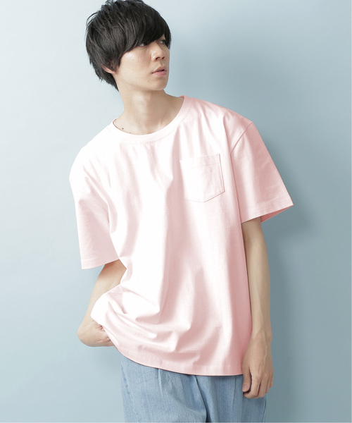 MONO-MART（モノマート）の「ヘビーウェイト ビッグシルエット USAコットン プルオーバー 無地T トップス Tシャツ (1/2 sleeve)（Tシャツ/カットソー・メンズ・ブラック/オリーブ/グレー/ホワイト/ネイビー/ピンク/ラベンダー/サックスブルー/グリーン/ワイン/ベージュ系その他/チャコール/ブルー系その他/パープル/イエロー系その他/ダークブラウン/グリーン系その他・L/M/XL）」の16枚目の写真