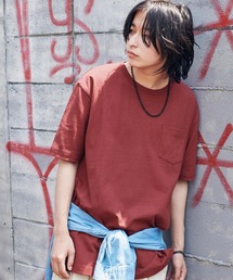 ヘビーウェイト ビッグシルエット USAコットン プルオーバー 無地T トップス Tシャツ (1/2 sleeve)