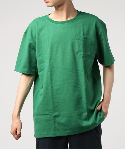 MONO-MART（モノマート）の「ヘビーウェイト ビッグシルエット USAコットン プルオーバー 無地T トップス Tシャツ (1/2 sleeve)（Tシャツ/カットソー・メンズ・ブラック/オリーブ/グレー/ホワイト/ネイビー/ピンク/ラベンダー/サックスブルー/グリーン/ワイン/ベージュ系その他/チャコール/ブルー系その他/パープル/イエロー系その他/ダークブラウン/グリーン系その他・L/M/XL）」の8枚目の写真