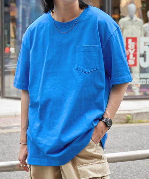 ブラミンク　ヘビーウェイトコットンプルオーバー　ビッグシルエット　ブルー　3 ブラミンク ヘビーウェイトコットンプルオーバー ビッグシルエット