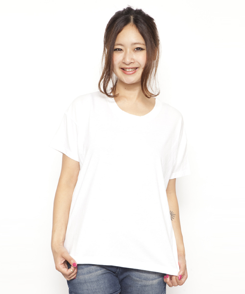 X-girl（エックスガール）の「VARIOUS S/S TOP（Tシャツ/カットソー・レディース・ピンク/ホワイト/グレー/ブラック・1/2）」の2枚目の写真