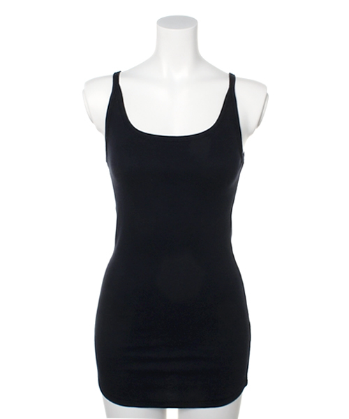 PLST(プラステ)の「リブキャミソール(タンクトップ・レディース・ホワイト/グレー/ヘザーグレー/インディゴブルー/ネイビー/オレンジ/ホワイト×ネイビー・2)」の6枚目の写真