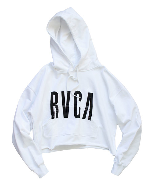RVCA(ルーカ)の「【RVCA/ルーカ】FRESHMAN PULLOVER カットオフロゴプリントプルオーバーパーカー(パーカー・レディース・ホワイト/ブラック/杢グレー・SMALL/X-SMALL)」の2枚目の写真
