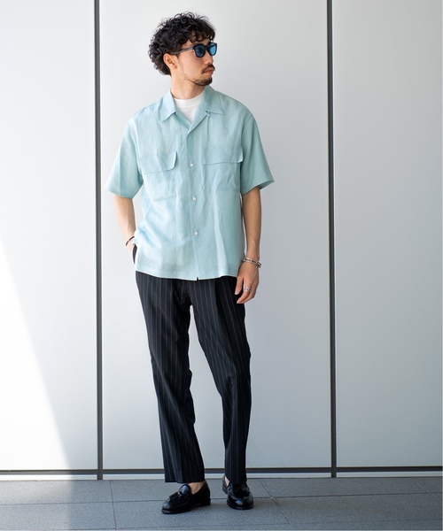 EDIFICE（エディフィス）の「LA BOUCLE / ラブ―クル ストライプマーベルトパンツ（その他パンツ・メンズ・ブラック・44/46/48）」の6枚目の写真