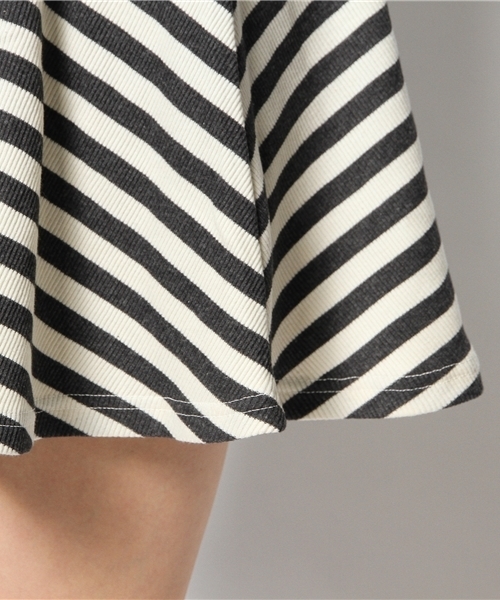 Ray BEAMS(レイビームス)の「Ray BEAMS / ボーダーノースリーブ フレアーワンピース(ワンピース・レディース・チャコールグレー/ワイン/グリーン系その他・0/1)」の10枚目の写真