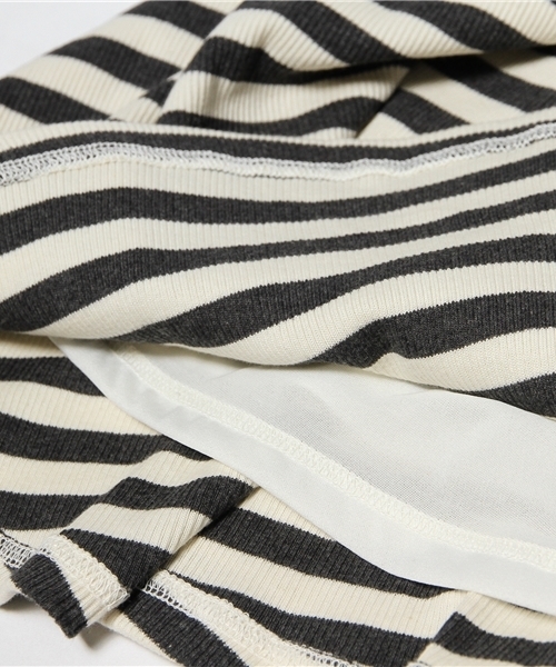 Ray BEAMS(レイビームス)の「Ray BEAMS / ボーダーノースリーブ フレアーワンピース(ワンピース・レディース・チャコールグレー/ワイン/グリーン系その他・0/1)」の11枚目の写真