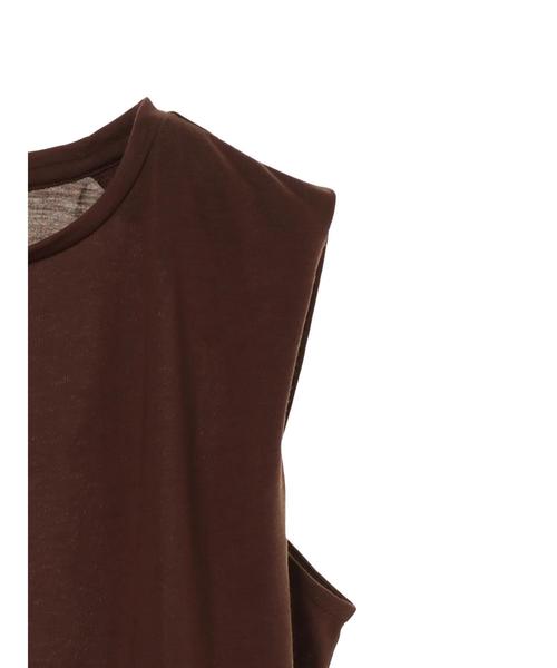 AMERICAN HOLIC（アメリカンホリック）の「バックタックノースリーブプルオーバー（Tシャツ/カットソー・レディース・ブラック/ブラウン/オフホワイト/モカ・M/L）」の20枚目の写真