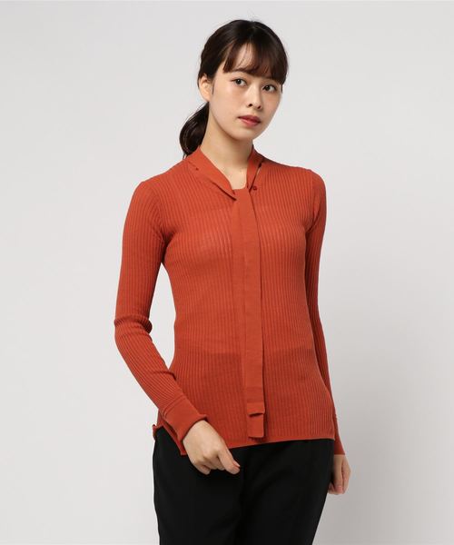IENA LA BOUCLE(イエナラブークル)の「IENA LA BOUCLE laspalmas タイ付きヘンリーネックニット◆(ニット/セーター・レディース・ベージュ/ネイビー/ブラウン/ピンク・FREE)」の10枚目の写真
