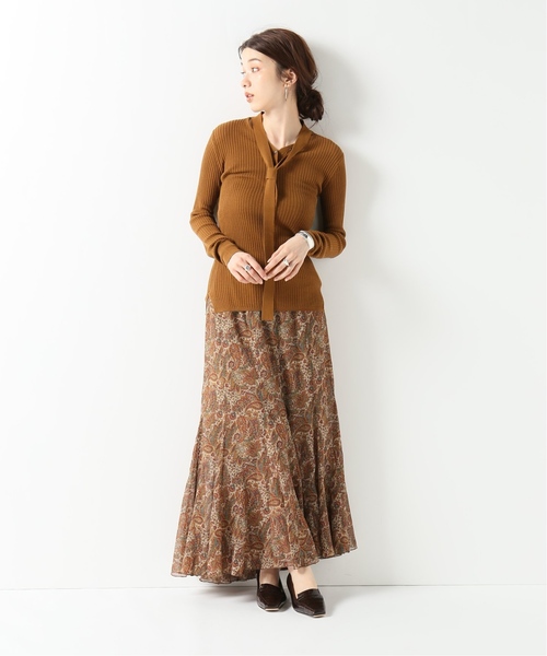 IENA LA BOUCLE(イエナラブークル)の「IENA LA BOUCLE laspalmas タイ付きヘンリーネックニット◆(ニット/セーター・レディース・ベージュ/ネイビー/ブラウン/ピンク・FREE)」の11枚目の写真