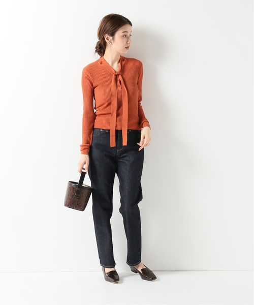 IENA LA BOUCLE(イエナラブークル)の「IENA LA BOUCLE laspalmas タイ付きヘンリーネックニット◆(ニット/セーター・レディース・ベージュ/ネイビー/ブラウン/ピンク・FREE)」の17枚目の写真
