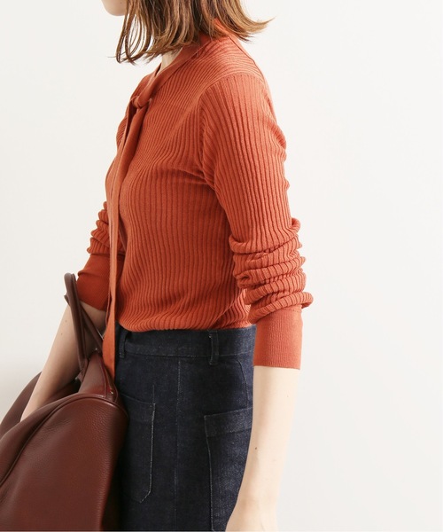 IENA LA BOUCLE(イエナラブークル)の「IENA LA BOUCLE laspalmas タイ付きヘンリーネックニット◆(ニット/セーター・レディース・ベージュ/ネイビー/ブラウン/ピンク・FREE)」の19枚目の写真
