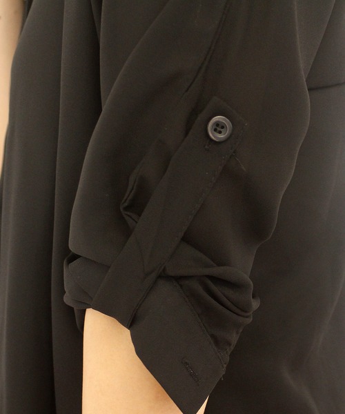 Amulet(アミュレット)の「ゆったりロングシャツ(シャツ/ブラウス・レディース・ホワイト/ブラック/カーキ・M/L)」の18枚目の写真