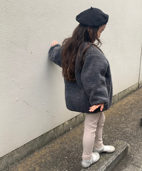 LOWRYS FARM（ローリーズファーム）の「コットンベレー帽　848761（ハンチング/ベレー帽・キッズ・ブラック/グレー/アイボリー・FREE）」の4枚目の写真