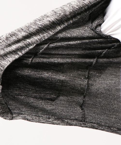 Bling Leads（ブリングリーズ）の「【Bl】スラブ裏毛テーラードジャケット（テーラードジャケット・メンズ・ブラック×ホワイト/ブルー系その他/グレー×ホワイト・MEDIUM/LARGE/X-LARGE）」の6枚目の写真