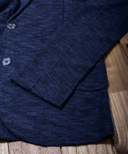 Bling Leads（ブリングリーズ）の「【Bl】スラブ裏毛テーラードジャケット（テーラードジャケット・メンズ・ブラック×ホワイト/ブルー系その他/グレー×ホワイト・MEDIUM/LARGE/X-LARGE）」の9枚目の写真