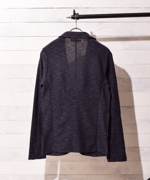 Bling Leads（ブリングリーズ）の「【Bl】スラブ裏毛テーラードジャケット（テーラードジャケット・メンズ・ブラック×ホワイト/ブルー系その他/グレー×ホワイト・MEDIUM/LARGE/X-LARGE）」の11枚目の写真