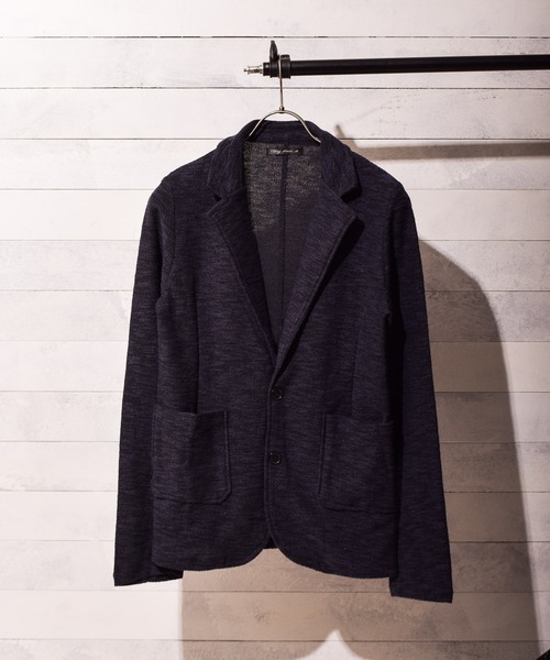 Bling Leads（ブリングリーズ）の「【Bl】スラブ裏毛テーラードジャケット（テーラードジャケット・メンズ・ブラック×ホワイト/ブルー系その他/グレー×ホワイト・MEDIUM/LARGE/X-LARGE）」の15枚目の写真