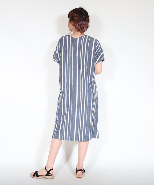 MashuKashu（マシュカシュ）の「Vネックチュニック（ワンピース・レディース・ブラック/ネイビー/グレー・フリー）」の10枚目の写真