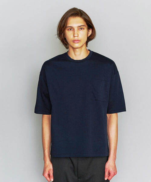 BEAUTY&YOUTH UNITED ARROWS(ビューティーアンドユースユナイテッドアローズ)の「BY クリア ポンチ ワイドフォルム Tシャツ -MADE IN JAPAN-(Tシャツ/カットソー・メンズ・オリーブ/ホワイト/ネイビー/ライトグレー/コバルトブルー・X-LARGE/LARGE/SMALL/MEDIUM)」の22枚目の写真