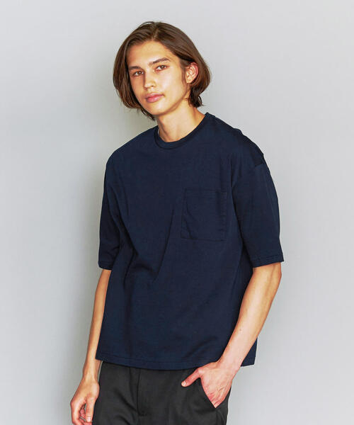 BEAUTY&YOUTH UNITED ARROWS(ビューティーアンドユースユナイテッドアローズ)の「BY クリア ポンチ ワイドフォルム Tシャツ -MADE IN JAPAN-(Tシャツ/カットソー・メンズ・オリーブ/ホワイト/ネイビー/ライトグレー/コバルトブルー・X-LARGE/LARGE/SMALL/MEDIUM)」の21枚目の写真