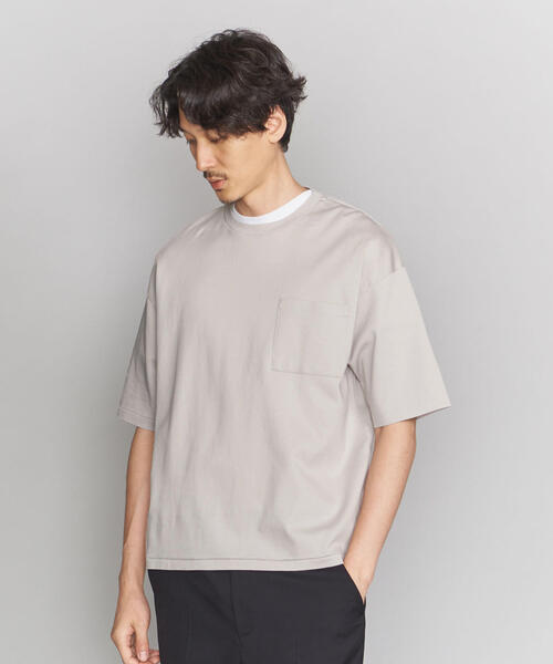 BEAUTY&YOUTH UNITED ARROWS(ビューティーアンドユースユナイテッドアローズ)の「BY クリア ポンチ ワイドフォルム Tシャツ -MADE IN JAPAN-(Tシャツ/カットソー・メンズ・オリーブ/ホワイト/ネイビー/ライトグレー/コバルトブルー・X-LARGE/LARGE/SMALL/MEDIUM)」の13枚目の写真