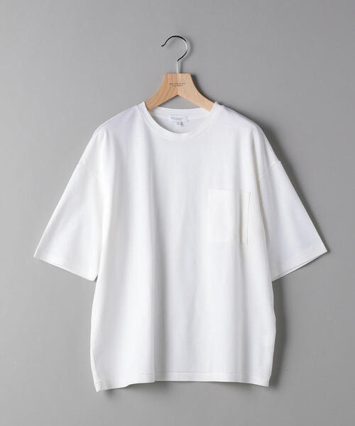 BEAUTY&YOUTH UNITED ARROWS(ビューティーアンドユースユナイテッドアローズ)の「BY クリア ポンチ ワイドフォルム Tシャツ -MADE IN JAPAN-(Tシャツ/カットソー・メンズ・オリーブ/ホワイト/ネイビー/ライトグレー/コバルトブルー・X-LARGE/LARGE/SMALL/MEDIUM)」の6枚目の写真