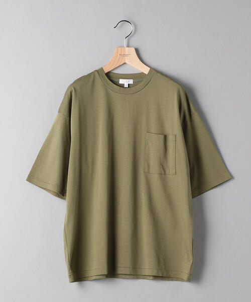 BEAUTY&YOUTH UNITED ARROWS(ビューティーアンドユースユナイテッドアローズ)の「BY クリア ポンチ ワイドフォルム Tシャツ -MADE IN JAPAN-(Tシャツ/カットソー・メンズ・オリーブ/ホワイト/ネイビー/ライトグレー/コバルトブルー・X-LARGE/LARGE/SMALL/MEDIUM)」の7枚目の写真