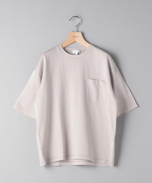 BEAUTY&YOUTH UNITED ARROWS(ビューティーアンドユースユナイテッドアローズ)の「BY クリア ポンチ ワイドフォルム Tシャツ -MADE IN JAPAN-(Tシャツ/カットソー・メンズ・オリーブ/ホワイト/ネイビー/ライトグレー/コバルトブルー・X-LARGE/LARGE/SMALL/MEDIUM)」の9枚目の写真