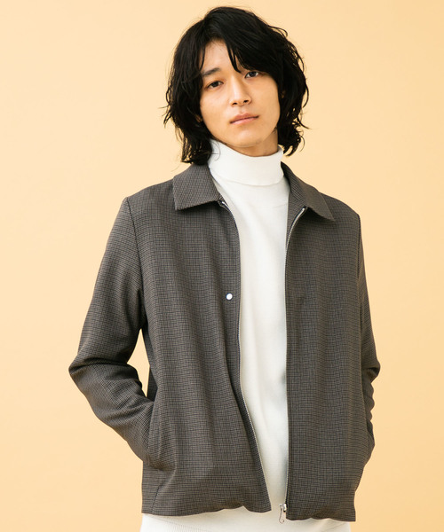 STUDIOUS(ステュディオス)の「【STUDIOUS】ウールライクサージ ジップブルゾン(ブルゾン・メンズ・ベージュ/ブラック/グレー・1/2/3)」の13枚目の写真
