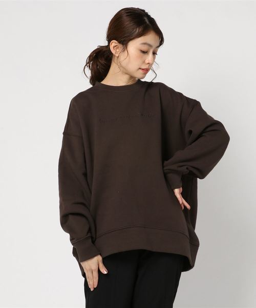 LOWRYS FARM（ローリーズファーム）の「シンプルロゴウラケプルオーバー　860115（スウェット・レディース・アイボリー/ブラック/ブラウン/スモークピンク/ベージュ/ミント・FREE）」の22枚目の写真