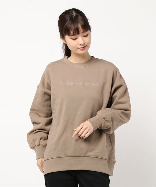 LOWRYS FARM（ローリーズファーム）の「シンプルロゴウラケプルオーバー　860115（スウェット・レディース・アイボリー/ブラック/ブラウン/スモークピンク/ベージュ/ミント・FREE）」の17枚目の写真