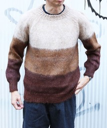 GRADATION HAND KNIT SWEATER / グラデーションハンドニットセーター