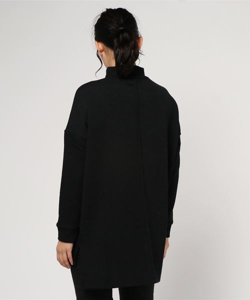 STYLEBLOCK(スタイルブロック)の「リブ前後ピンタックサイドスリットハイネックニットチュニック(チュニック・レディース・ブラック/ダークグリーン/ブラウン/アイボリー/モカ・M)」の6枚目の写真