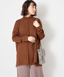 STYLEBLOCK | リブ前後ピンタックサイドスリットハイネックニットチュニック(チュニック)