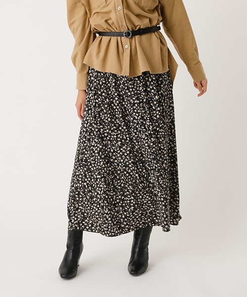 AZUL by moussy(アズールバイマウジー)の「LEOPARD NARROW SKIRT/レオパードナロースカート(スカート・レディース・ベージュ系その他/ブラック系その他/ブラック・SMALL/MEDIUM)」の2枚目の写真