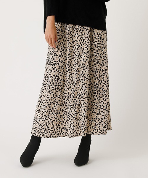 AZUL BY MOUSSY(アズールバイマウジー)の「LEOPARD NARROW SKIRT/レオパードナロースカート(スカート)」|ベージュ系その他