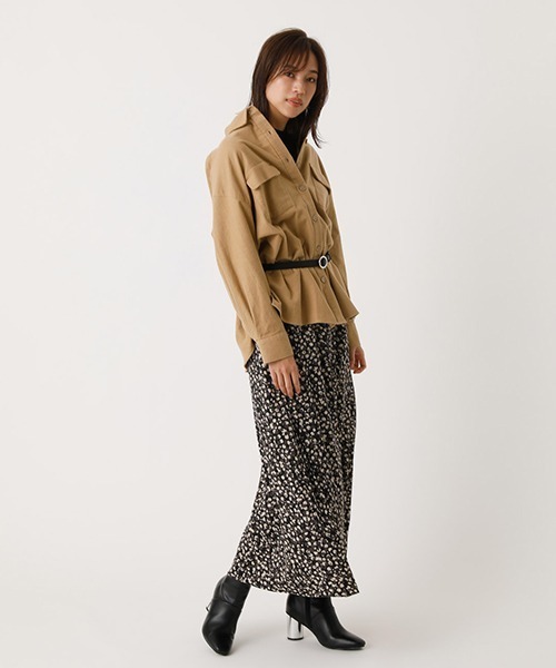 AZUL by moussy(アズールバイマウジー)の「LEOPARD NARROW SKIRT/レオパードナロースカート(スカート・レディース・ベージュ系その他/ブラック系その他/ブラック・SMALL/MEDIUM)」の14枚目の写真