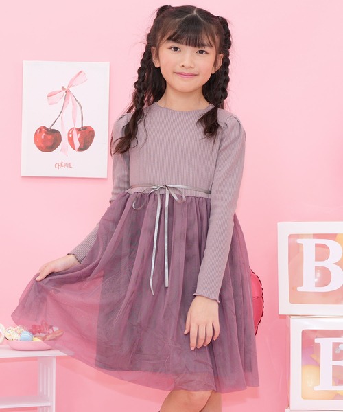 Bee des Bee（ビーデスビー）の「ドッキングワンピース（ワンピース・キッズ・ラベンダー/ライトグレー/ブルー系その他/ブラック/ダークブラウン/ブラック×ベージュ/ローズ/アイボリー/グレー系その他/ブラック系その他/ホワイト系その他/ホワイト系その他2・110cm/100cm/120cm/130cm/140cm/150cm）」の11枚目の写真