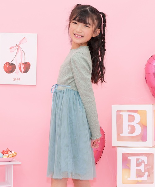 Bee des Bee（ビーデスビー）の「ドッキングワンピース（ワンピース・キッズ・ラベンダー/ライトグレー/ブルー系その他/ブラック/ダークブラウン/ブラック×ベージュ/ローズ/アイボリー/グレー系その他/ブラック系その他/ホワイト系その他/ホワイト系その他2・110cm/100cm/120cm/130cm/140cm/150cm）」の8枚目の写真