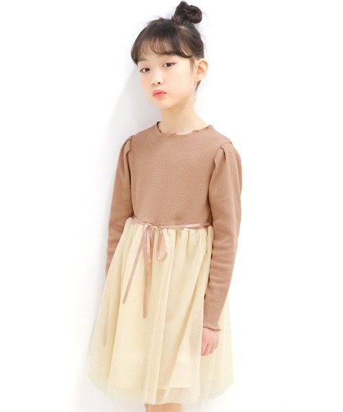 Bee des Bee（ビーデスビー）の「ドッキングワンピース（ワンピース・キッズ・ラベンダー/ライトグレー/ブルー系その他/ブラック/ダークブラウン/ブラック×ベージュ/ローズ/アイボリー/グレー系その他/ブラック系その他/ホワイト系その他/ホワイト系その他2・110cm/100cm/120cm/130cm/140cm/150cm）」の12枚目の写真