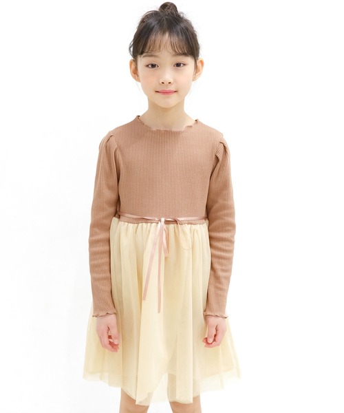 Bee des Bee（ビーデスビー）の「ドッキングワンピース（ワンピース・キッズ・ラベンダー/ライトグレー/ブルー系その他/ブラック/ダークブラウン/ブラック×ベージュ/ローズ/アイボリー/グレー系その他/ブラック系その他/ホワイト系その他/ホワイト系その他2・110cm/100cm/120cm/130cm/140cm/150cm）」の14枚目の写真