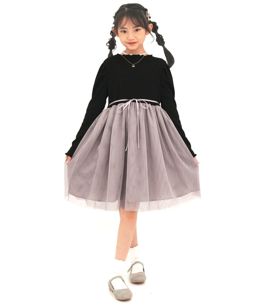 Bee des Bee（ビーデスビー）の「ドッキングワンピース（ワンピース・キッズ・ラベンダー/ライトグレー/ブルー系その他/ブラック/ダークブラウン/ブラック×ベージュ/ローズ/アイボリー/グレー系その他/ブラック系その他/ホワイト系その他/ホワイト系その他2・110cm/100cm/120cm/130cm/140cm/150cm）」の15枚目の写真