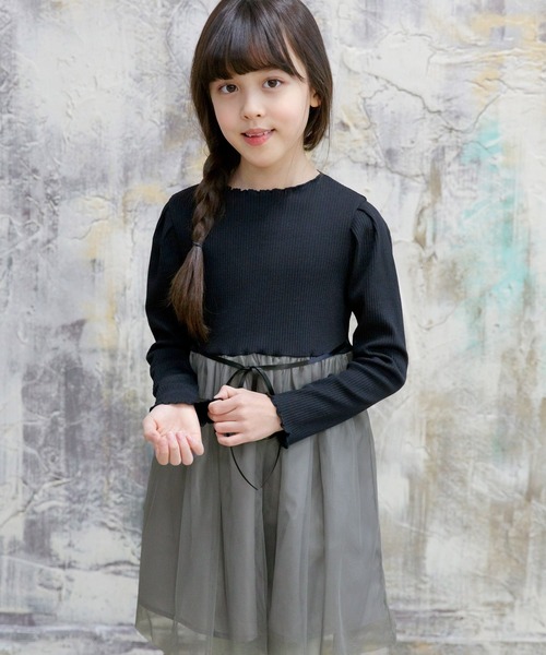 Bee des Bee（ビーデスビー）の「ドッキングワンピース（ワンピース・キッズ・ラベンダー/ライトグレー/ブルー系その他/ブラック/ダークブラウン/ブラック×ベージュ/ローズ/アイボリー/グレー系その他/ブラック系その他/ホワイト系その他/ホワイト系その他2・110cm/100cm/120cm/130cm/140cm/150cm）」の21枚目の写真