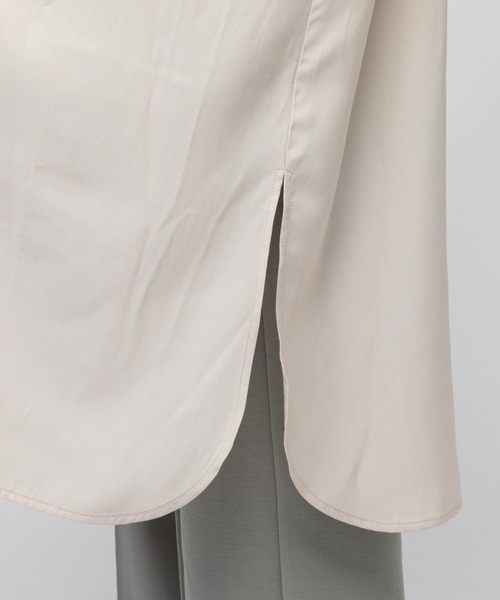 mystic(ミスティック)の「ロングBIGシャツ(シャツ/ブラウス・レディース・ホワイト/ベージュ/グリーン・FREE)」の10枚目の写真