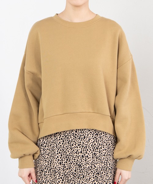 WEGO（ウィゴー）の「WEGO/カラービッグシルエットショートスウェット（スウェット・レディース・ブルー/ベージュ/ホワイト/イエロー・FREE）」の14枚目の写真